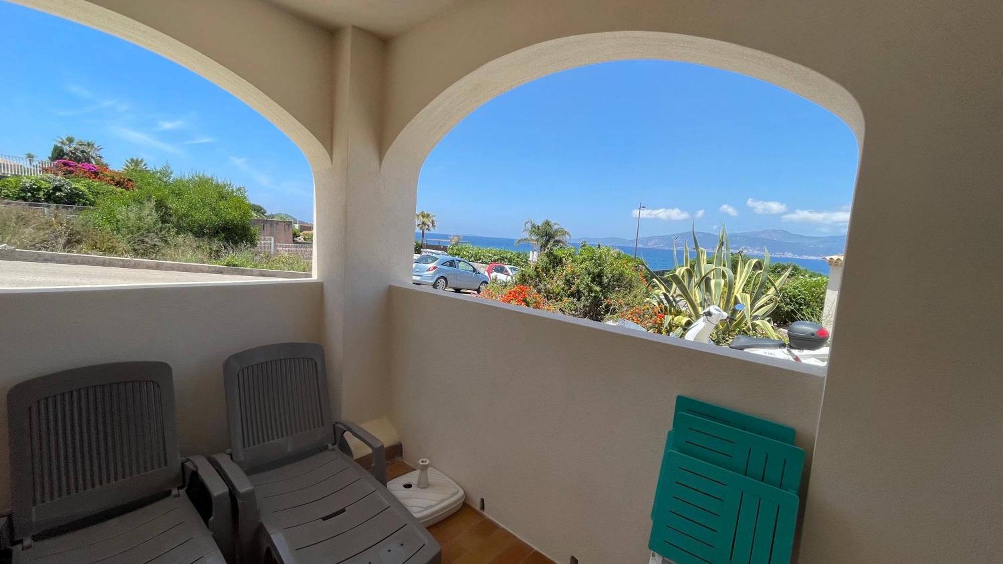 Vue Mer Panoramique Plage 50M Porticcio Corse Buitenkant foto